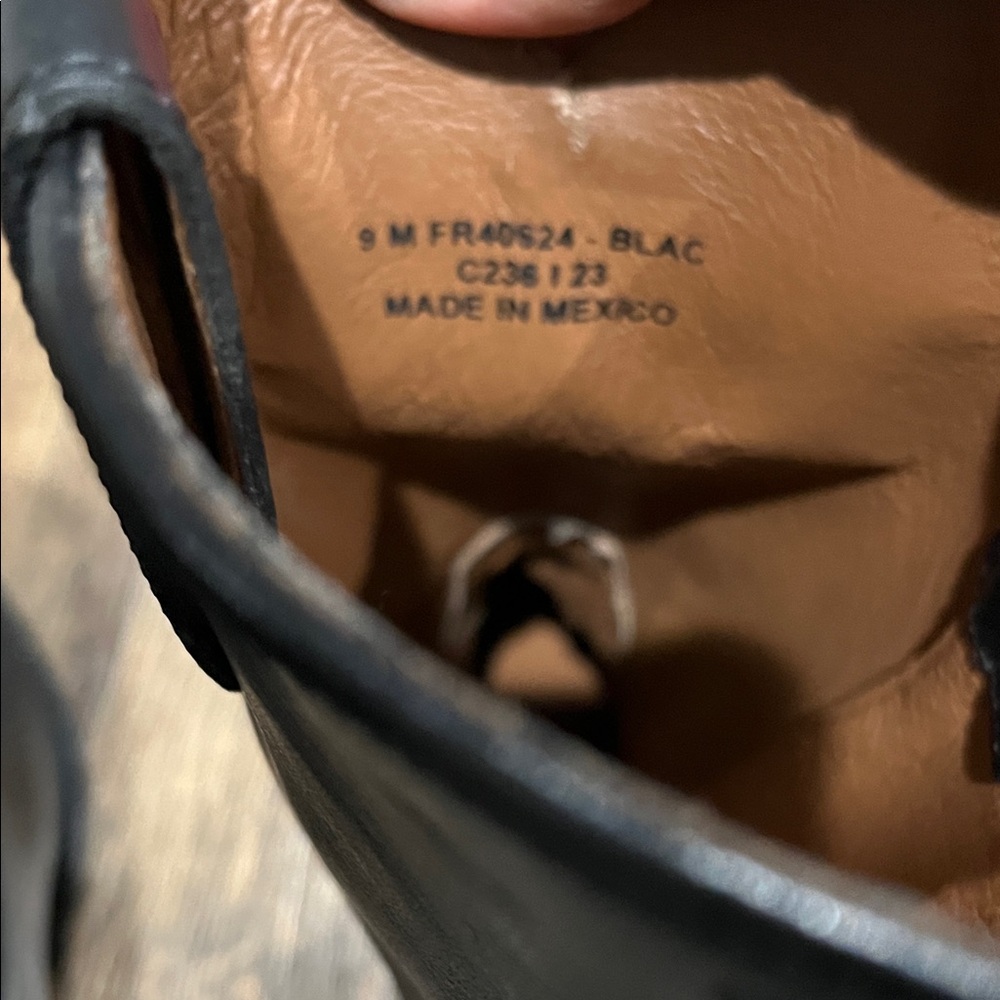 NEW FRYE SACHA MID PULL ON Black Leather Cowboy Boots - Picture 8 of 9